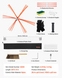 Darrahopens Health & Beauty > Nutrition & Supplements > Vitamins & Supplements VEVOR Chimney Sweep Kit, 8m Maximum Extendable Length Chimney Brush, Chimneys Cleaning Kit with Bristle Replacements & Goggles, 90° Bendable Fireplace Cleaning Tool, for Square, Rectangle Chimneys