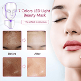 Darrahopens Health & Beauty > Personal Care 7-Color LED Light Photon Face Mask Neck Rejuvenation Skin Facial Wrinkle Therapy