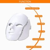 Darrahopens Health & Beauty > Personal Care 7-Color LED Light Photon Face Mask Neck Rejuvenation Skin Facial Wrinkle Therapy