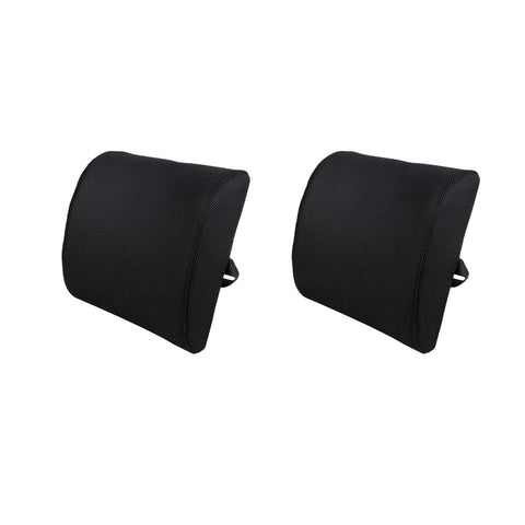 Darrahopens Health & Beauty > Personal Care > Back Care 2 Pack Memory Foam Lumbar Support Cushion with Black Cover