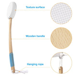 Darrahopens Health & Beauty > Personal Care > Back Care Long Handle Bath Gentle Body Scrubber Set - Non-Slip Grip Back Brush with 4 EVA Exfoliating Sponge Heads