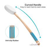 Darrahopens Health & Beauty > Personal Care > Back Care Long Handle Bath Gentle Body Scrubber Set - Non-Slip Grip Back Brush with 4 EVA Exfoliating Sponge Heads