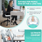 Darrahopens Health & Beauty > Personal Care > Back Care Memory Foam Lumbar Back Support Cushion Seat Set