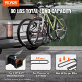 Darrahopens Health & Beauty > Personal Care > Back Care VEVOR 2-Bike Rack Hitch Mount Folding Carrier Car Truck SUV 1.25