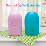 Darrahopens Health & Beauty > Personal Care > Feminine Sanitary Supplies 2PCS Reusable Medical Grade Silicone Menstrual Cup(S Size) & 2PCS Matching Sterilizer Box - Microwave Safe Disinfector Case, Heat Resistant 130°C (Blue Set)