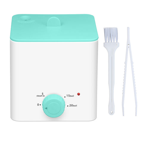 Darrahopens Health & Beauty > Personal Care > Feminine Sanitary Supplies Green Portable 2-in-1 High-Temperature Steam & Boiling Sterilizer for Silicone Period Cups - Automatic One-Button Sanitizer Hygiene Device
