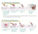 Darrahopens Health & Beauty > Personal Care > Feminine Sanitary Supplies Orange Portable 2-in-1 High-Temperature Steam & Boiling Sterilizer for Silicone Period Cups - Automatic One-Button Sanitizer Hygiene Device