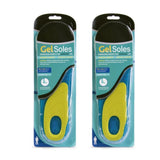Darrahopens Health & Beauty > Personal Care > Foot Care 2x Men's Gel Insoles, Arch Support Pads, Large