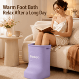 Darrahopens Health & Beauty > Personal Care > Foot Care EVA Foot Soaking Bucket with Massage Bottom, Deep Calf Foot Bath Tub for Home Spa, Insulated Warm Foot Soak Basin with Handles, Lightweight Portable Foot Spa Bucket for Adults (Lavender Purple)