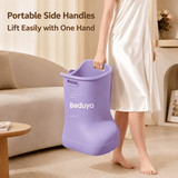 EVA Foot Soaking Bucket with Massage Bottom, Deep Calf Foot Bath Tub for Home Spa, Insulated Warm Foot Soak Basin with Handles, Lightweight Portable Foot Spa Bucket for Adults (Lavender Purple)
