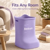 Darrahopens Health & Beauty > Personal Care > Foot Care EVA Foot Soaking Bucket with Massage Bottom, Deep Calf Foot Bath Tub for Home Spa, Insulated Warm Foot Soak Basin with Handles, Lightweight Portable Foot Spa Bucket for Adults (Lavender Purple)