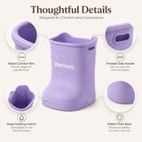 Darrahopens Health & Beauty > Personal Care > Foot Care EVA Foot Soaking Bucket with Massage Bottom, Deep Calf Foot Bath Tub for Home Spa, Insulated Warm Foot Soak Basin with Handles, Lightweight Portable Foot Spa Bucket for Adults (Lavender Purple)