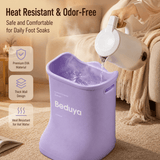 Darrahopens Health & Beauty > Personal Care > Foot Care EVA Foot Soaking Bucket with Massage Bottom, Deep Calf Foot Bath Tub for Home Spa, Insulated Warm Foot Soak Basin with Handles, Lightweight Portable Foot Spa Bucket for Adults (Khaki Beige)