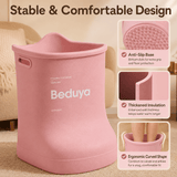 Darrahopens Health & Beauty > Personal Care > Foot Care EVA Foot Soaking Bucket with Massage Bottom, Deep Calf Foot Bath Tub for Home Spa, Insulated Warm Foot Soak Basin with Handles, Lightweight Portable Foot Spa Bucket for Adults (Khaki Beige)