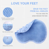 Darrahopens Health & Beauty > Personal Care > Foot Care Foot Scrubber Mat with Suction Cups for Shower and Bathroom, Non-Slip Foot Cleaning Massage Mat, Blue