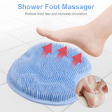 Darrahopens Health & Beauty > Personal Care > Foot Care Foot Scrubber Mat with Suction Cups for Shower and Bathroom, Non-Slip Foot Cleaning Massage Mat, Blue