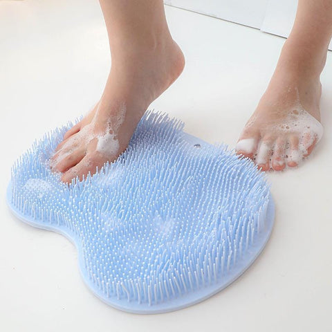 Darrahopens Health & Beauty > Personal Care > Foot Care Foot Scrubber Mat with Suction Cups for Shower and Bathroom, Non-Slip Foot Cleaning Massage Mat, Blue
