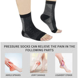 Darrahopens Health & Beauty > Personal Care > Foot Care Neuropathy Socks 3 Pairs Black L XL For Pain Relief Compress Plantar Fasciitis Tendinitis Compatible With Braun