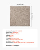 Darrahopens Health & Beauty > Personal Care > Foot Care VEVOR Carpet Tiles 457x457 mm, 10 Pack Carpet Square Rug Detachable & Damage-free, Self Adhesive Home Floor Soft Plush Padded for 2.1㎡ Coverage, Easy DIY for Living Room & Bedroom, Light Brown