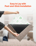 Darrahopens Health & Beauty > Personal Care > Foot Care VEVOR Carpet Tiles 457x457 mm, 10 Pack Carpet Square Rug Detachable & Damage-free, Self Adhesive Home Floor Soft Plush Padded for 2.1㎡ Coverage, Easy DIY for Living Room & Bedroom, Light Brown