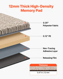 Darrahopens Health & Beauty > Personal Care > Foot Care VEVOR Carpet Tiles 457x457 mm, 10 Pack Carpet Square Rug Detachable & Damage-free, Self Adhesive Home Floor Soft Plush Padded for 2.1㎡ Coverage, Easy DIY for Living Room & Bedroom, Light Brown
