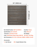 Darrahopens Health & Beauty > Personal Care > Foot Care VEVOR Carpet Tiles Reusable 610x610 mm, 24 PCS Modular Carpet Square Rug, Commercial Floor Soft Padded for Seamless Cover 8.9㎡, Easy DIY Replacement for Living Room Bedroom Office Indoor, Dark Brown