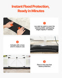 Darrahopens Health & Beauty > Personal Care > Foot Care VEVOR Flood Barrier, 8 Pack, 480 x 435 mm Flood Bags Activated by Water, Reusable Water Absorbent Barrier, Sandless Sandbags Blockage, Flooding Prevention Bags for Home, Doorway, Basement, Garage