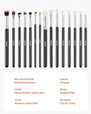 Darrahopens Health & Beauty > Personal Care > Lotions & Moisturisers VEVOR 15-Piece Makeup Brush Set for Foundation Blending Eyeshadow, Professional Vegan Brushes with Soft Synthetic Bristles, Ergonomic Wood Handle & Aluminum Ferrule, Portable and Travel-Friendly