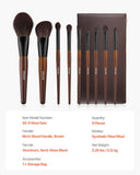 Darrahopens Health & Beauty > Personal Care > Lotions & Moisturisers VEVOR 9-Piece Makeup Brush Set for Foundation Blending Eyeshadow, Professional Makeup Brush Kit with Soft Natural Wool & Vegan Synthetic Bristles, Ergonomic Wood Handle, Travel-Friendly Storage Bag