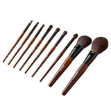 Darrahopens Health & Beauty > Personal Care > Lotions & Moisturisers VEVOR 9-Piece Makeup Brush Set for Foundation Blending Eyeshadow, Professional Makeup Brush Kit with Soft Natural Wool & Vegan Synthetic Bristles, Ergonomic Wood Handle, Travel-Friendly Storage Bag