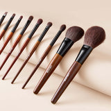 Darrahopens Health & Beauty > Personal Care > Lotions & Moisturisers VEVOR 9-Piece Makeup Brush Set for Foundation Blending Eyeshadow, Professional Makeup Brush Kit with Soft Natural Wool & Vegan Synthetic Bristles, Ergonomic Wood Handle, Travel-Friendly Storage Bag