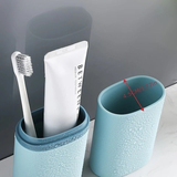 Darrahopens Health & Beauty > Personal Care > Oral Care 1pc Portable Toothbrush Holder Box, Multi-functional Travel Toothbrush Storage Case, Mouthwash Cup and Toothbrush Container.dark blue