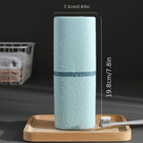 Darrahopens Health & Beauty > Personal Care > Oral Care 1pc Portable Toothbrush Holder Box, Multi-functional Travel Toothbrush Storage Case, Mouthwash Cup and Toothbrush Container.Sky blue