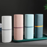 Darrahopens Health & Beauty > Personal Care > Oral Care 1pc Portable Toothbrush Holder Box, Multi-functional Travel Toothbrush Storage Case, Mouthwash Cup and Toothbrush Container.white