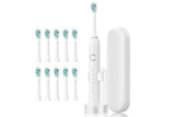 Darrahopens Health & Beauty > Personal Care > Oral Care 22000 VPM Electric Toothbrush for Adults with 10 Brush Heads and 6 Modes Toothbrush Sets - White