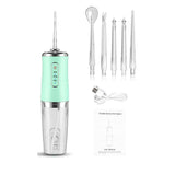 Darrahopens Health & Beauty > Personal Care > Oral Care 2pcs Water Dental Flosser Electric Water Cordless Cordless Teeth Cleaner for Home Travel -Green and Pink