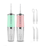 Darrahopens Health & Beauty > Personal Care > Oral Care 2pcs Water Dental Flosser Electric Water Cordless Cordless Teeth Cleaner for Home Travel -Green and Pink