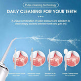 Darrahopens Health & Beauty > Personal Care > Oral Care 2pcs Water Dental Flosser Electric Water Cordless Cordless Teeth Cleaner for Home Travel -White and Pink