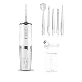 Darrahopens Health & Beauty > Personal Care > Oral Care 2pcs Water Dental Flosser Electric Water Cordless Cordless Teeth Cleaner for Home Travel -White and Pink