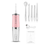 Darrahopens Health & Beauty > Personal Care > Oral Care 2pcs Water Dental Flosser Electric Water Cordless Cordless Teeth Cleaner for Home Travel -White and Pink