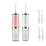 Darrahopens Health & Beauty > Personal Care > Oral Care 2pcs Water Dental Flosser Electric Water Cordless Cordless Teeth Cleaner for Home Travel -White and Pink