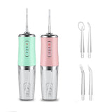 Darrahopens Health & Beauty > Personal Care > Oral Care 2pcs Water Dental Flosser Electric Water Cordless Cordless Teeth Cleaner for Home Travel -White and Pink