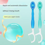 Darrahopens Health & Beauty > Personal Care > Oral Care 4-in-1 Disposable Travel Toothbrush with Flavor Burst Bead(Peach flavor)