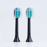 Darrahopens Health & Beauty > Personal Care > Oral Care Black 03TB Electric Toothbrush Replacement Heads 2-Pack - Blue Light Whitening Sonic Cleaning Brush Heads for Smart Toothbrushes