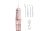 Darrahopens Health & Beauty > Personal Care > Oral Care Cordless Portable Electric Water Flosser Teeth Cleaner Floss Irrigator With 4 Jet Tips - Pink