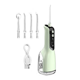 Darrahopens Health & Beauty > Personal Care > Oral Care Cordless Water Flosser Teeth Cleaner 300ML Dental Flosser with 4 Jet Tips -White