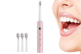 Darrahopens Health & Beauty > Personal Care > Oral Care Electric Toothbrush for Adults Powerful Sonic Toothbrush 6 Modes with 4 Replacement Brush Heads - Black