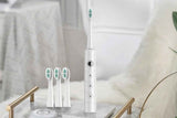 Darrahopens Health & Beauty > Personal Care > Oral Care Electric Toothbrush for Adults Powerful Sonic Toothbrush 6 Modes with 4 Replacement Brush Heads - White