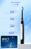 Darrahopens Health & Beauty > Personal Care > Oral Care LED Sonic Electric Toothbrush - 2-in-1 Cleaning & Whitening, 4 Modes(black)