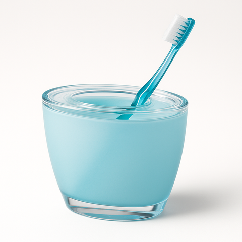 Darrahopens Health & Beauty > Personal Care > Oral Care Oval Toothbrush Holder Blue Acrylic Lightweight Compact Bathroom Organiser